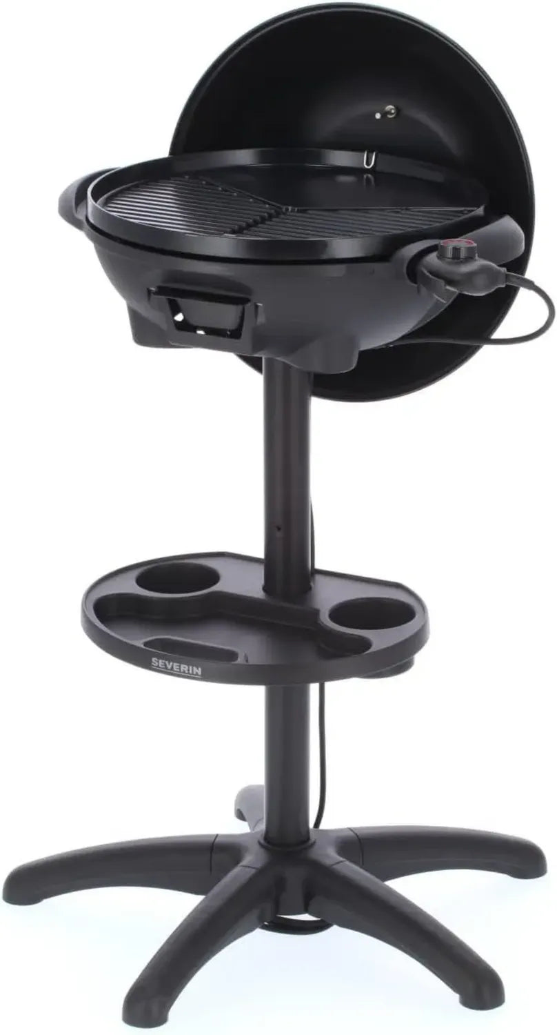 Griglia Elettrica SEVERIN PG 8541, 2000 W, Superficie Ø 41 cm, Nero Opaco