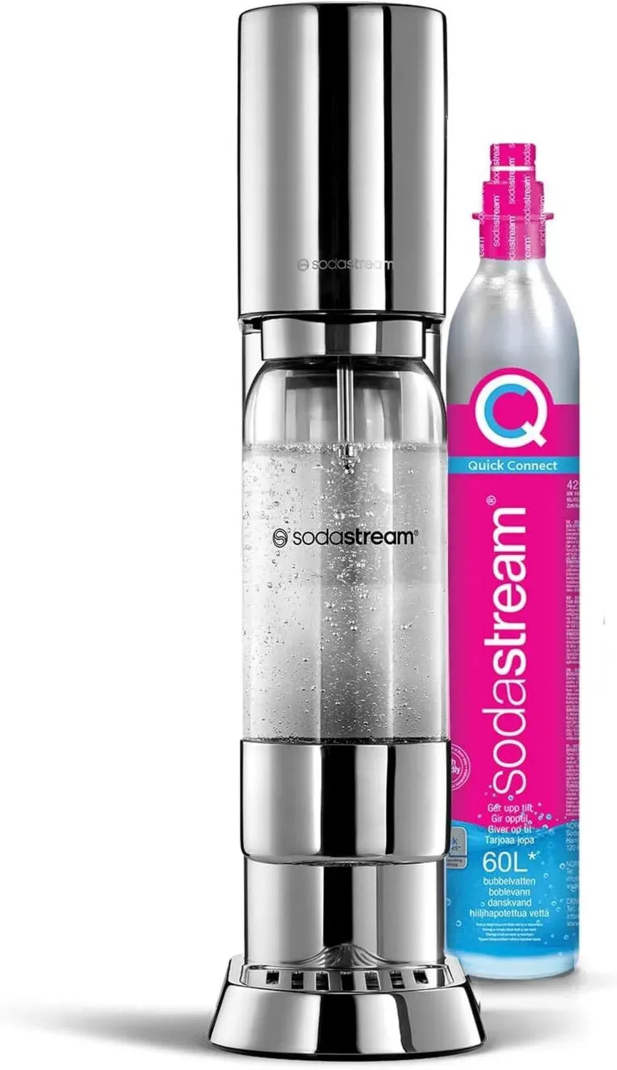 Gasatore SodaStream Enso in Acciaio Inox con Bombola CO2 e Bottiglia Lavabile