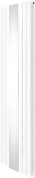 Radiatore verticale a doppia colonna con specchio, 1800 x 500 mm, in acciaio al carbonio bianco per cucina, soggiorno e bagno