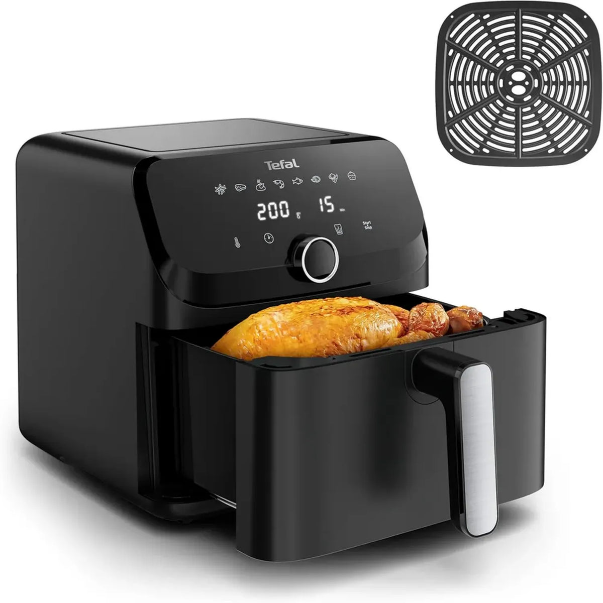 Friggitrice ad Aria Tefal Mega 7.5L, 8 Funzioni, Display Digitale, Lavastoviglie, Nero