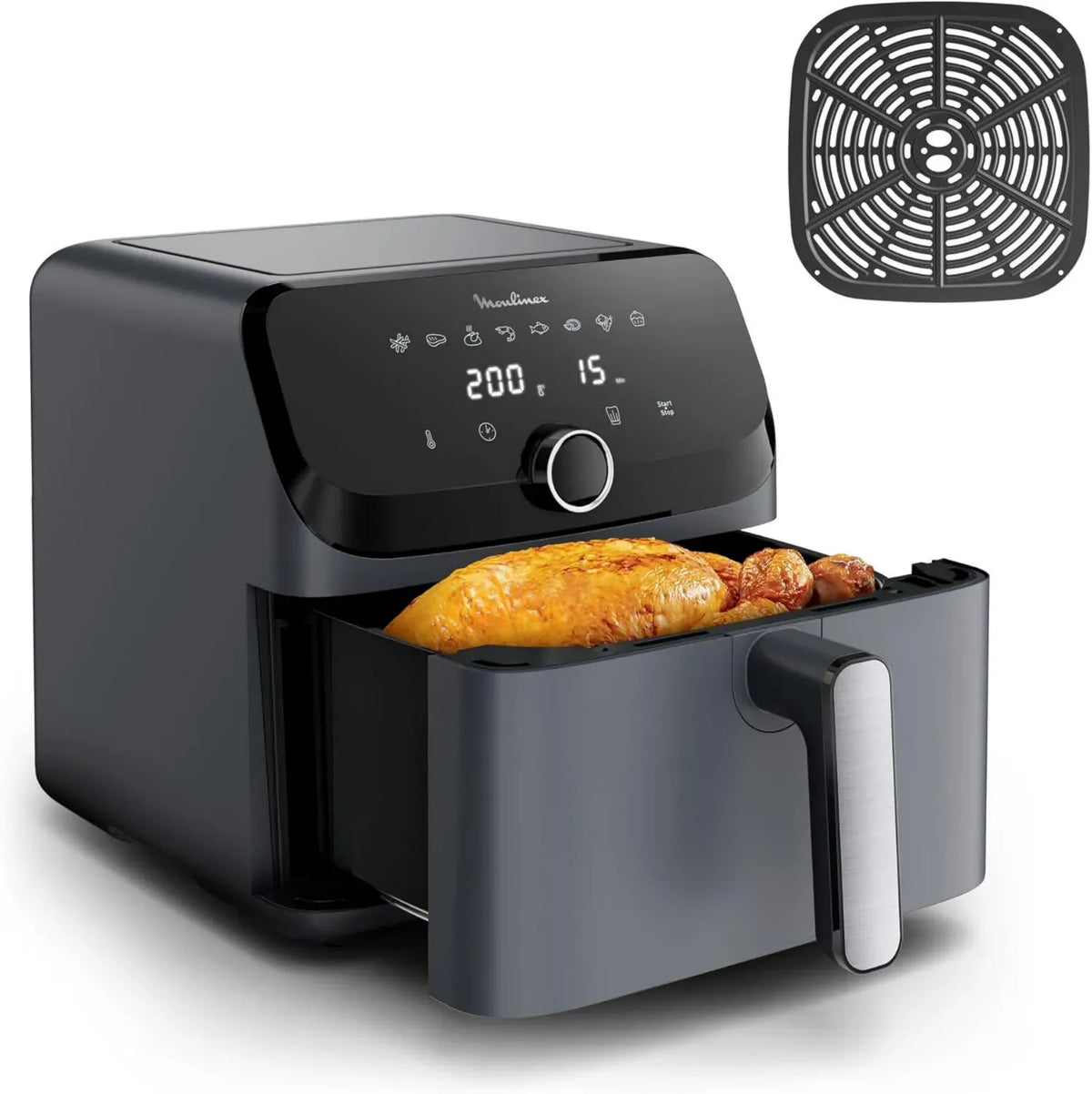 Friggitrice ad Aria Moulinex 7,5L, Potenza 1700W, 9 Programmi, Grigio