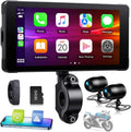 Sistema Carplay Wireless per Moto con Dashcam 2K e Schermo Touch Impermeabile da 5,5 pollici
