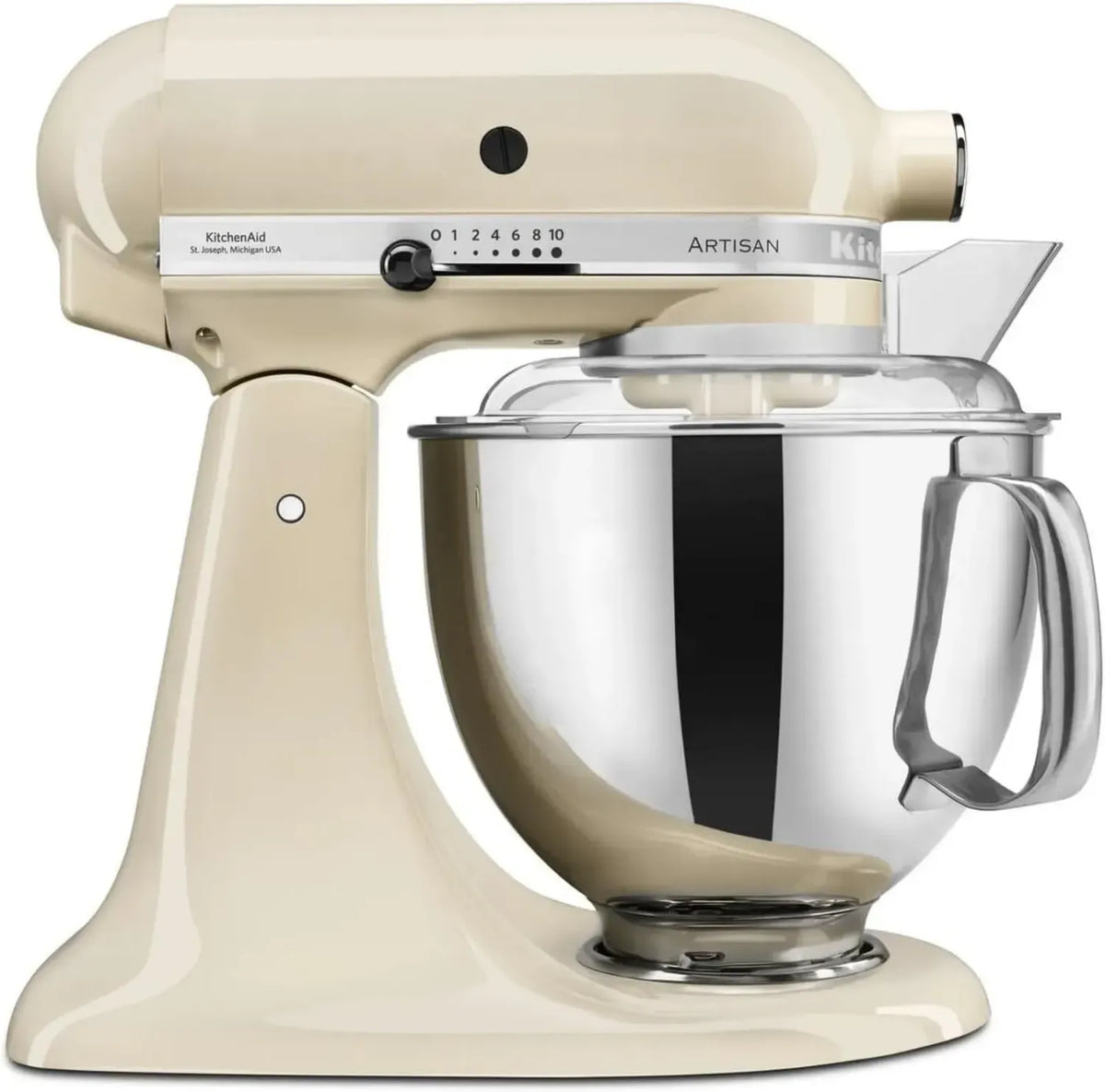 Impastatrice Planetaria Artisan Kitchenaid con 7 Accessori, 4.8 L, Color Crema
