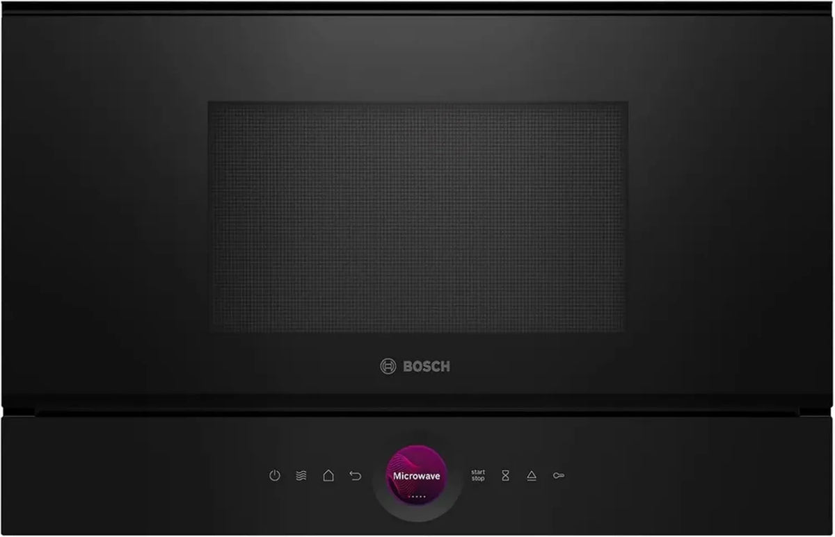 Microonde Bosch Serie 8 BEL7321B1, 900W, Nero, Porta a Sinistra, 10 Programmi AutoPilot