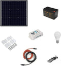 Sistema Fotovoltaico Autonomo 50W - Pannello Solare con Regolatore di Carica e Accessori Completi