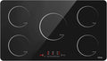 Piano cottura a induzione elettrica 5 zone, 8600W, 90 cm, touch, timer, vetroceramica