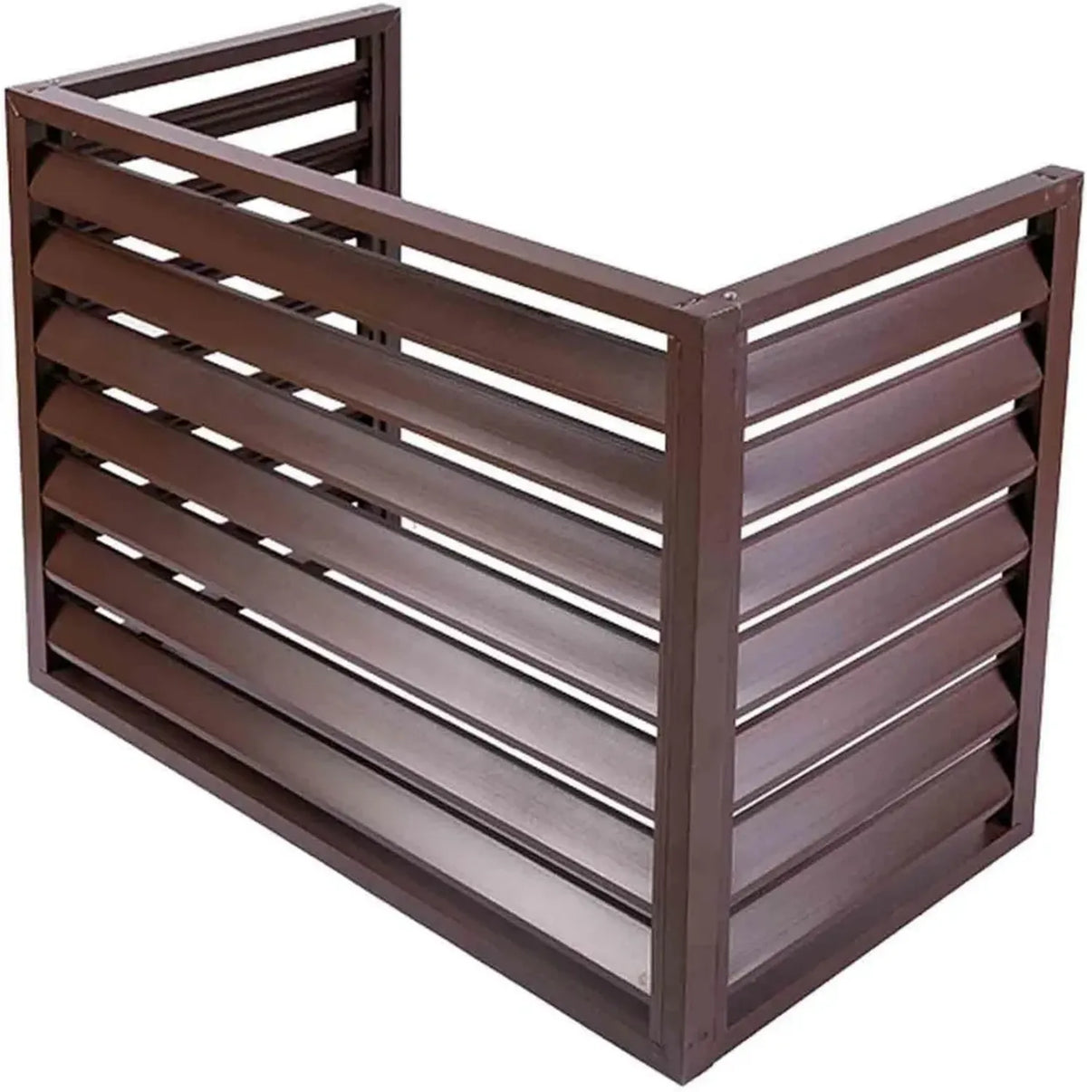 Schermo in Alluminio per Condizionatore e Bidoni, Marrone 110 cm