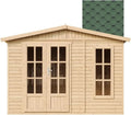 Casetta in legno 6m² con tegole verdi - Modello TIMBELA M334FB