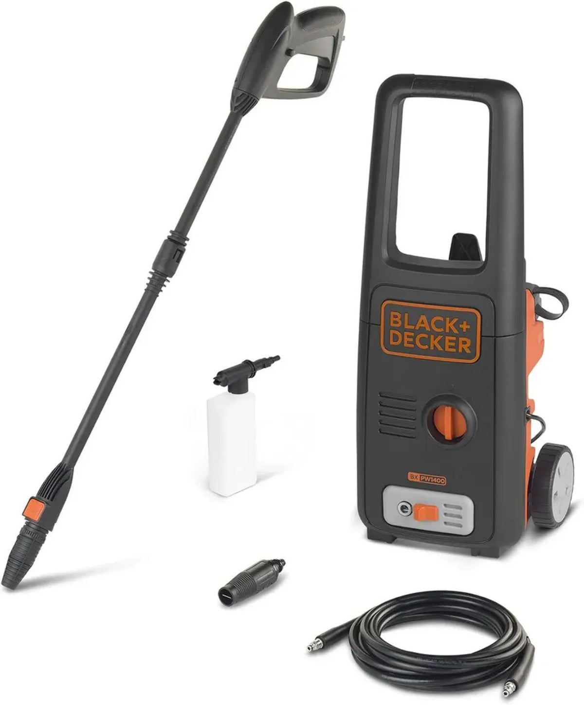 BLACK+DECKER Idropulitrice Elettrica 1400W con Pressione 110 Bar