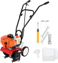 Motocoltivatore a Benzina 52 CC, 3 CV, Serbatoio 1,2 L, Profondità 15 cm, Aratro 20 cm