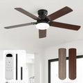 Ventilatore da Soffitto 107cm con Luce LED Dimmerabile, Telecomando e Timer Silenzioso, 6 Velocità per Soggiorno e Cucina
