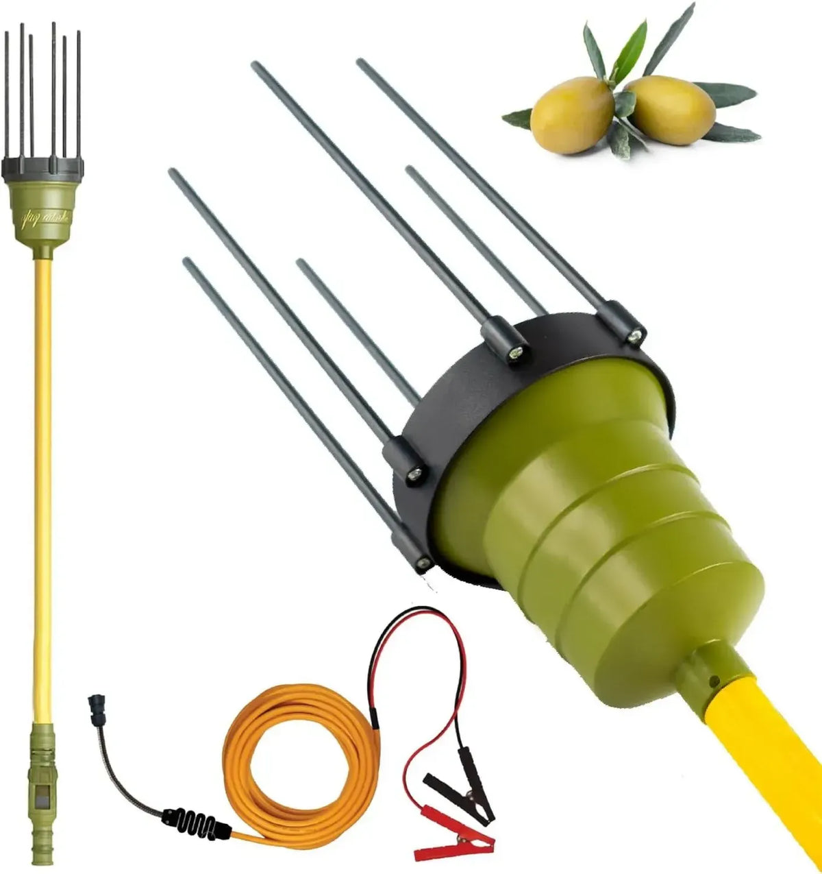 Oliviero Synthesis Abbacchiatore Raccogli Olive a Batteria con Asta 2,5M