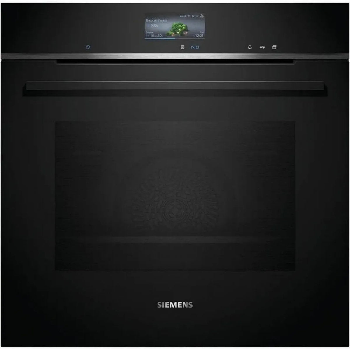 Siemens iQ700 Forno da Incasso 60x60 cm con Funzione Vapore e Air Fry, Nero, Pulizia Pirolitica