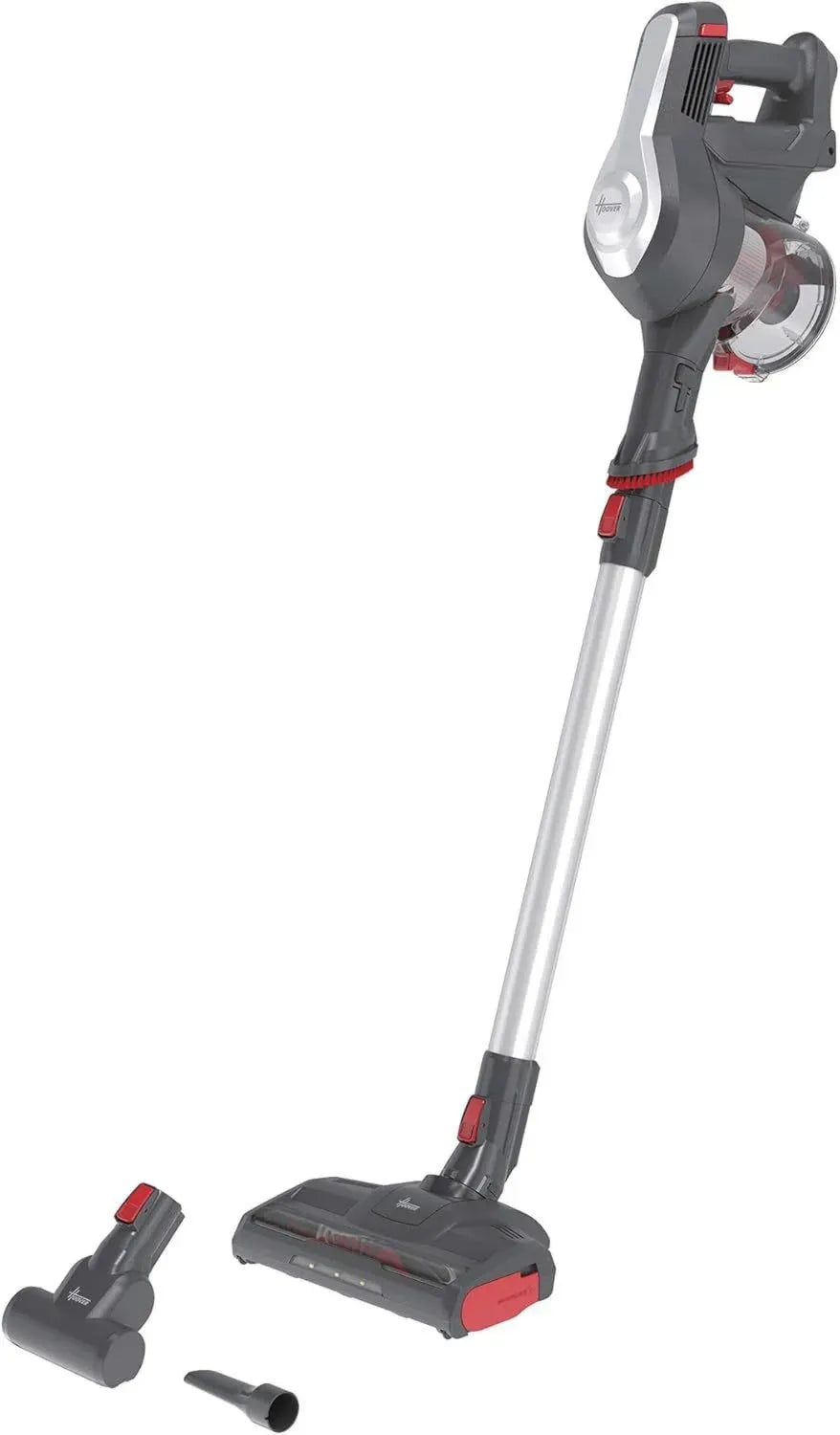 Scopa Elettrica Hoover H-Free 100 Senza Fili 170W con Mini Spazzola Turbo, Ciclonica, 40 Minuti di Autonomia, Rosso