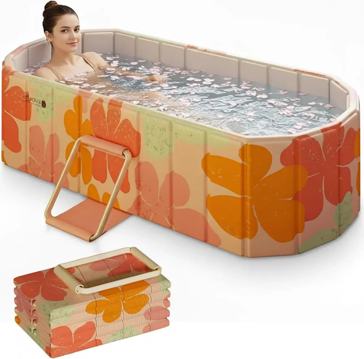 Vasca da bagno pieghevole portatile per adulti - Relax in casa o all'aperto con vasca in piedi