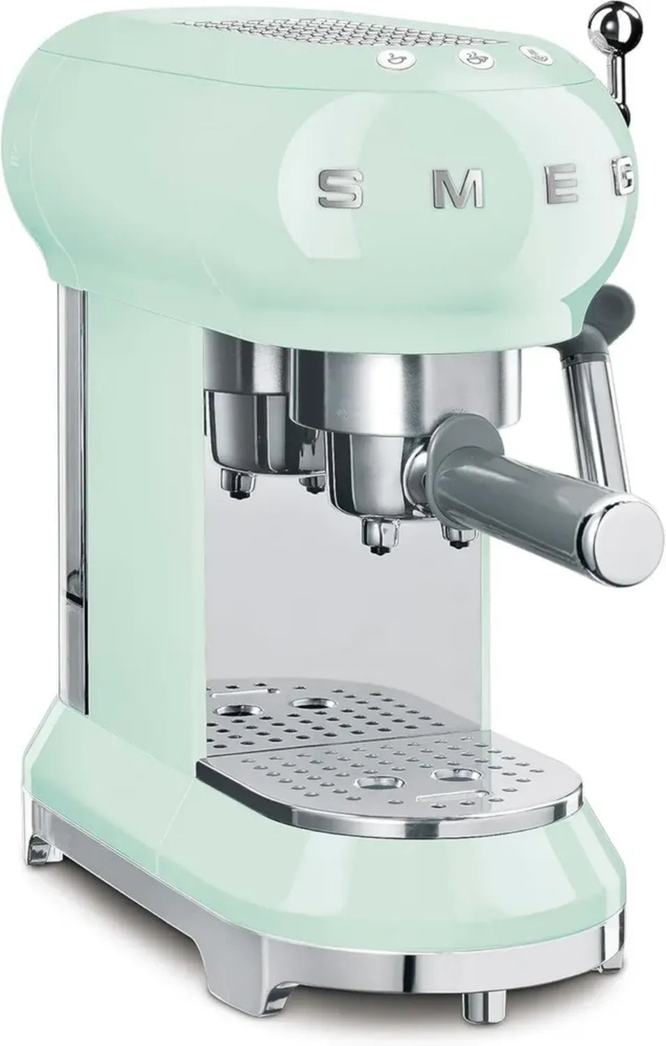 Smeg Macchina Espresso Manuale con Sistema Cappuccino e Funzione Doppio Caffè, Serbatoio 1L, 1350W, Verde