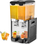 VEVOR Macchina per Bevande Fredde 2x10L 270W, Acciaio Inox 304, Temperatura 7-12°C